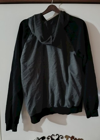 Erkek Kapüşonlu Fermuarlı Gri Ceket - Görsel 3