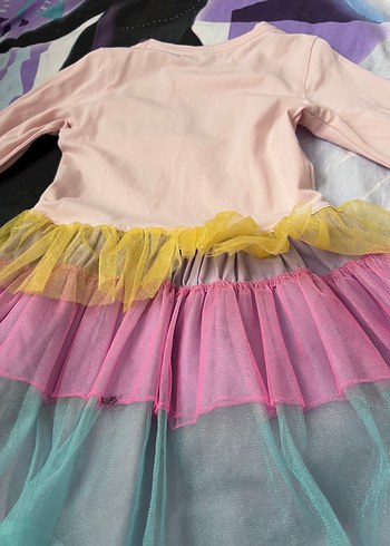 H&M Kız Çocuk Unicorn Nakışlı Uzun Kollu Elbise