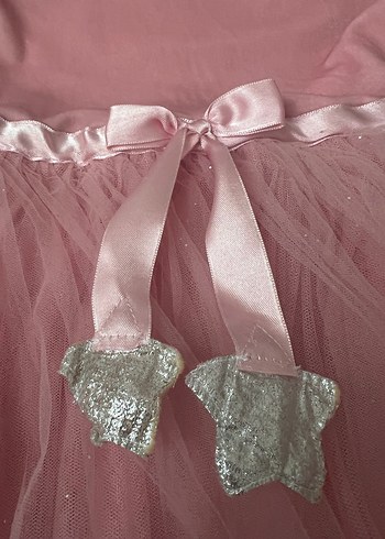 LC Waikiki Pembe Fırfırlı Bohem Kız Elbisesi