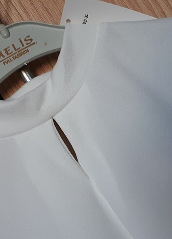 Balon kol krep bluz - Görsel 6