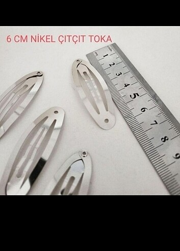 6 cm Nikel kaplamalı çıtçıt toka