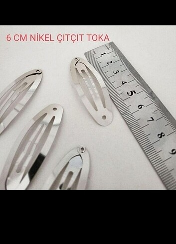 6 cm Nikel kaplamalı çıtçıt toka 