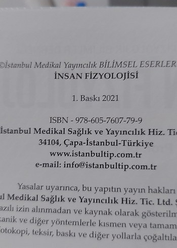 Beden İnsan fizyolojisi kitabı