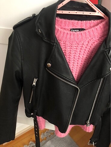 Bershka Bershka crop derı ceket