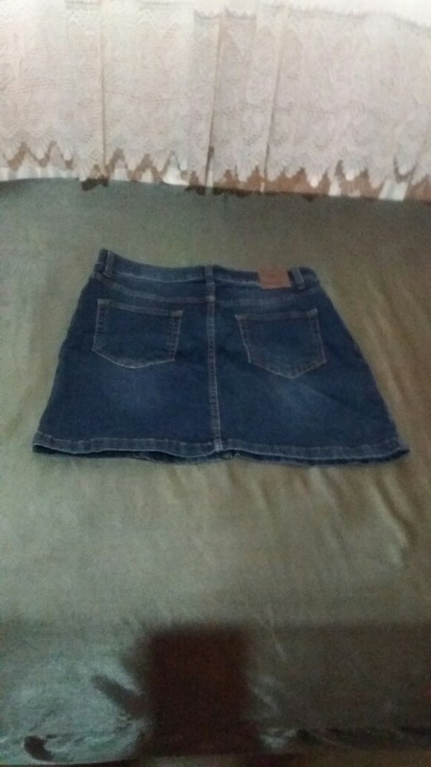 Lacivert Kadın Denim Mini Etek,Kot Etek - Görsel 2