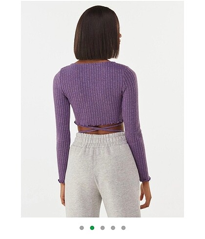 s Beden mor Renk Crop hırka