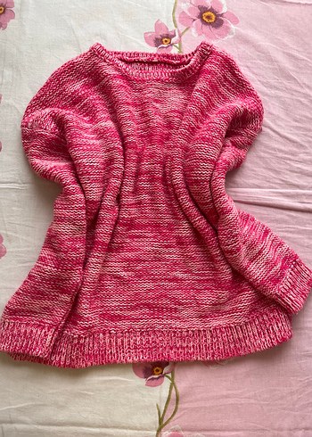 H&M Pembe Bisiklet Yaka Örgü Kadın Kazak