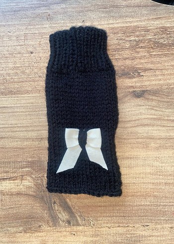 Kız Çocuk Siyah Örgü Eldiven - Görsel 3