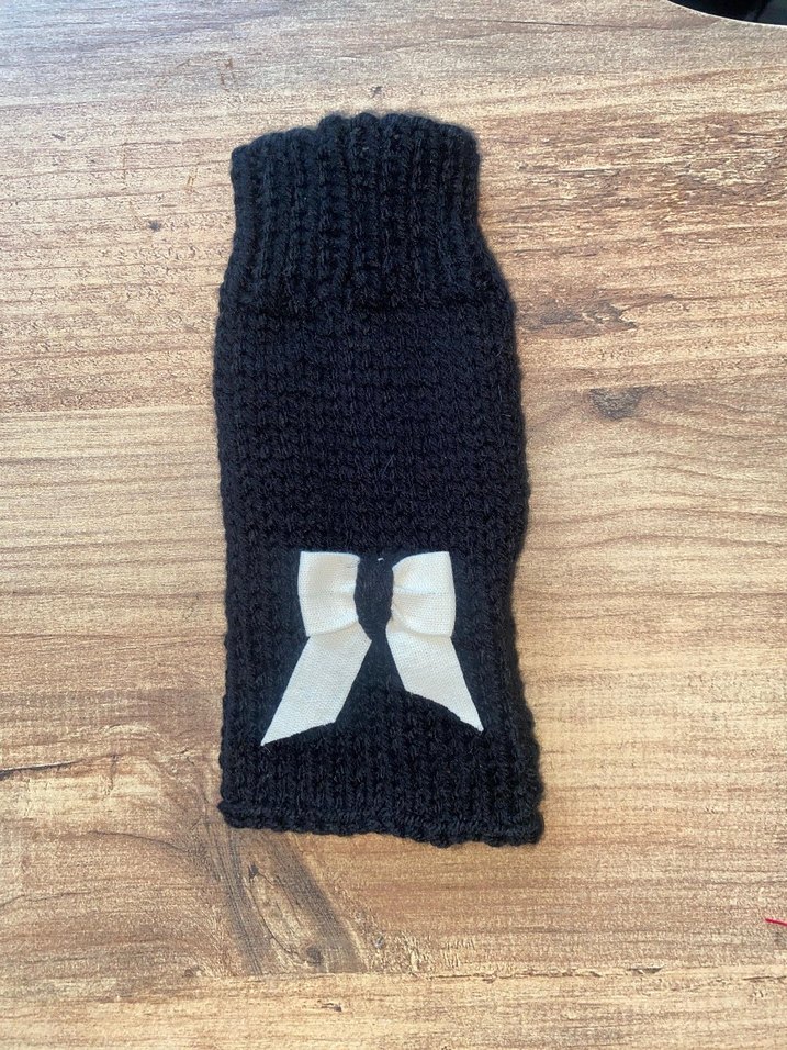 Kız Çocuk Siyah Örgü Eldiven - Görsel 3