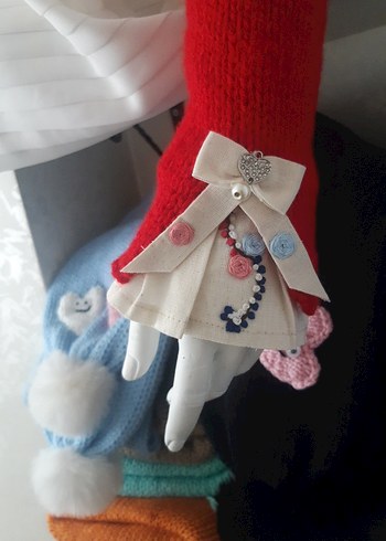 Renkli Bohem Örgü Kadın Eldiveni - Görsel 3