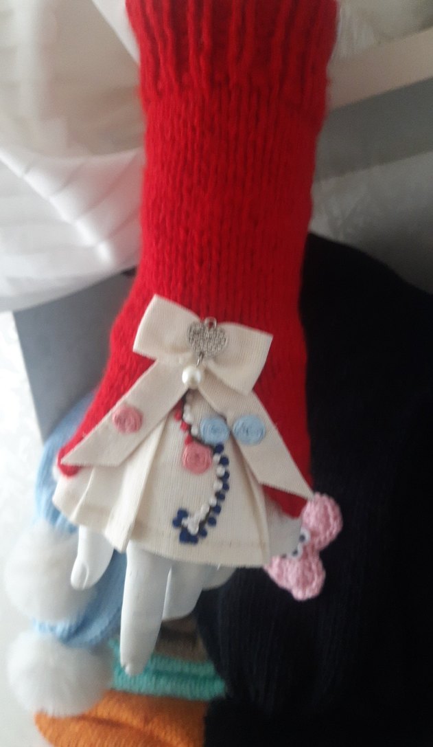 Renkli Bohem Örgü Kadın Eldiveni - Görsel 2