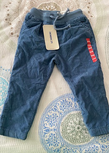 Erkek Çocuk Gri Mavi Bol Kesim Kot Pantolon
