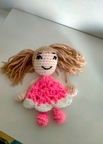 Beden Renk amigurumi küçük örgü bebek ve puset