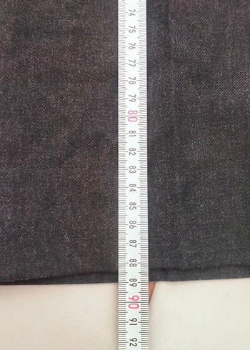 44 Beden Gri Keten Kumaşlı Kemerli Erkek Pantolon