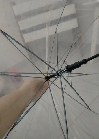 Beyaz Transparan Kadın Şemsiye - Görsel 7