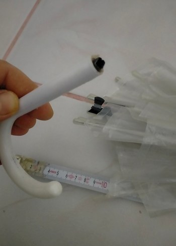 Beyaz Transparan Kadın Şemsiye - Görsel 9