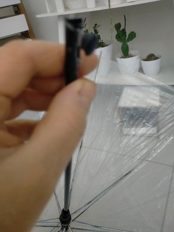 Beyaz Transparan Kadın Şemsiye - Görsel 5