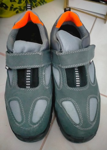 Gri Biker Spor Erkek Ayakkabı Velcro - Görsel 8