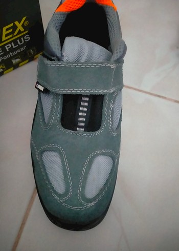 Gri Biker Spor Erkek Ayakkabı Velcro - Görsel 4