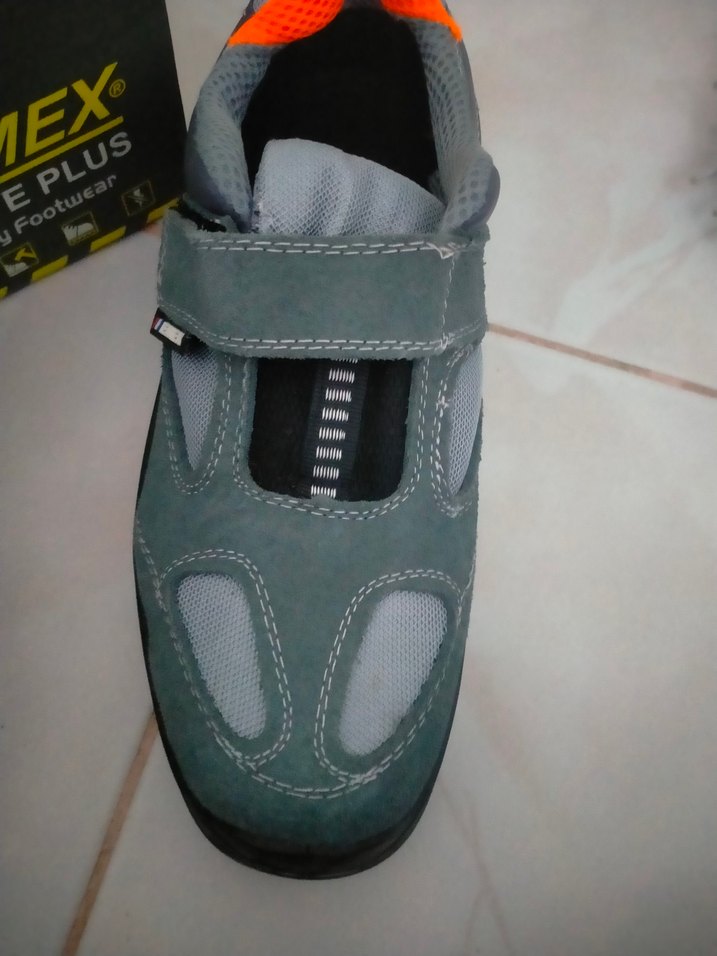 Gri Biker Spor Erkek Ayakkabı Velcro - Görsel 4