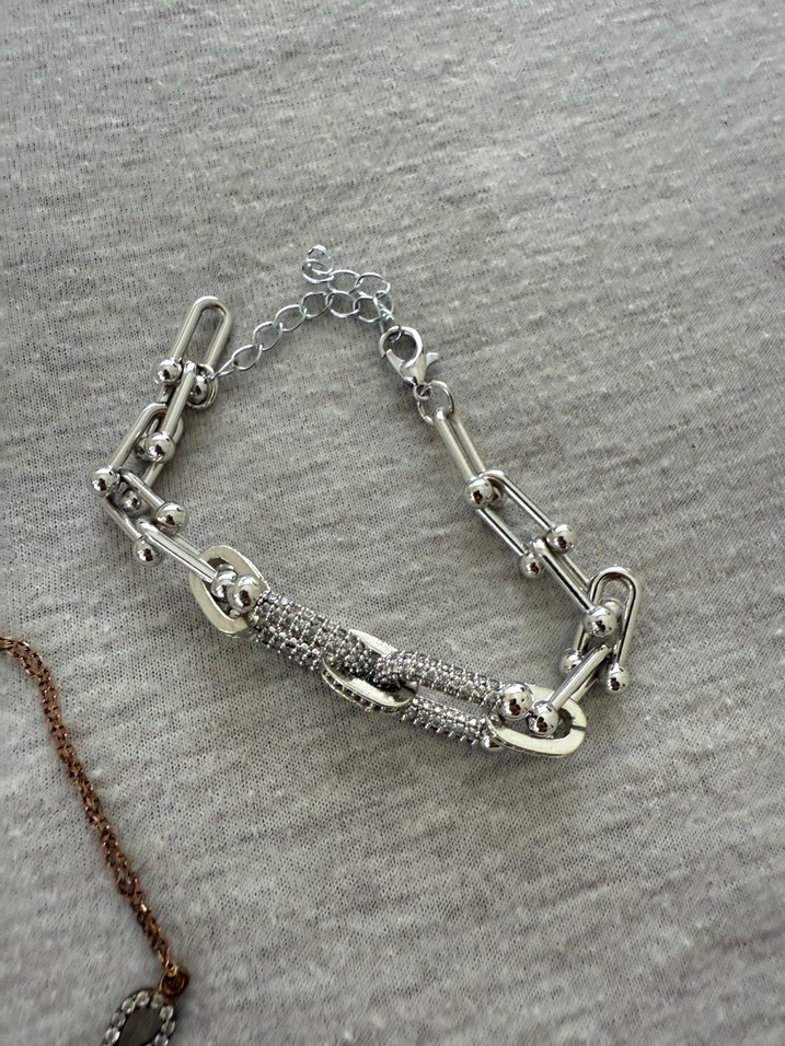 Kadın gümüş bileklik - Görsel 2