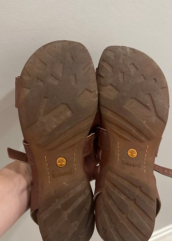 Kahverengi Deri kadın Sandalet - Görsel 3