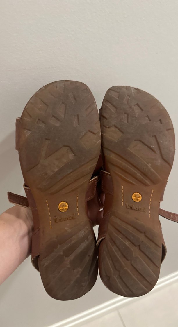 Kahverengi Deri kadın Sandalet - Görsel 3