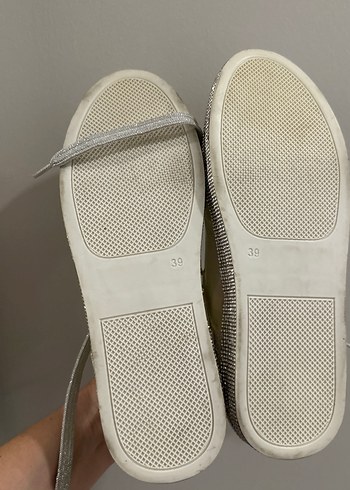 Beyaz Işıltılı Kadın Spor Ayakkabı - Görsel 3