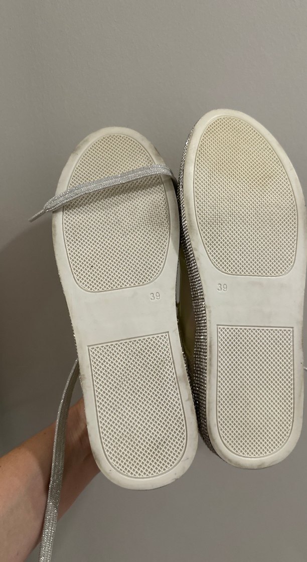 Beyaz Işıltılı Kadın Spor Ayakkabı - Görsel 3