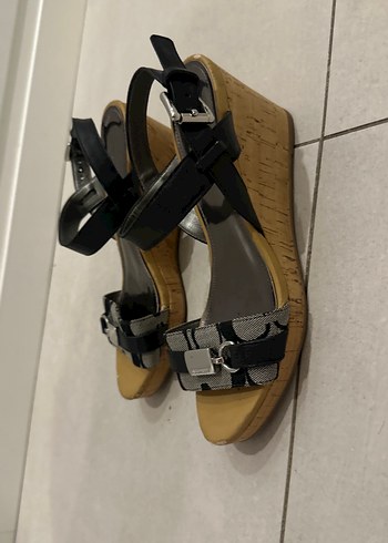 Kadın Siyah Yılan Desenli Dolgu Topuklu ayakkabı - Görsel 2