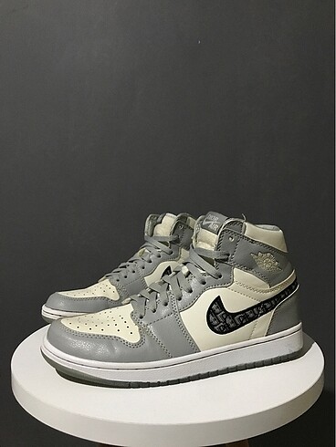 Nike Air Jordan Dior Gri Beyaz