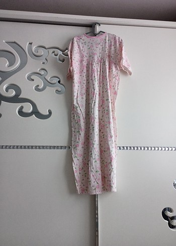 xxl Beden çeşitli Renk Pembe Kısa Kollu Uzun Vintage Gecelik