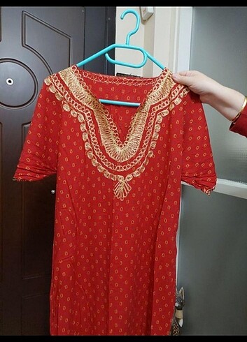diğer Beden Kadın vintage yırtmaçlı elbise
