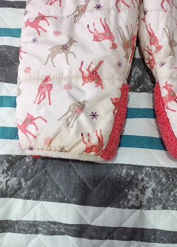 Kapüşonlu Fermuarlı Bebek Kız Tulumu - Görsel 6