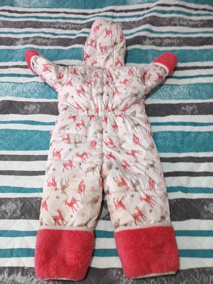 Kapüşonlu Fermuarlı Bebek Kız Tulumu - Görsel 5