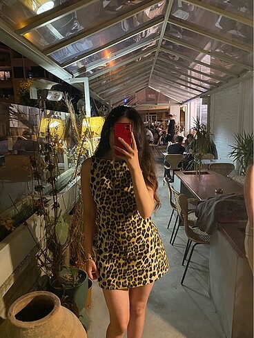 Zara leopar elbise