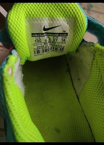 28 Beden turkuaz Renk Orijinal Nike 28 numara spor ayakkabi
