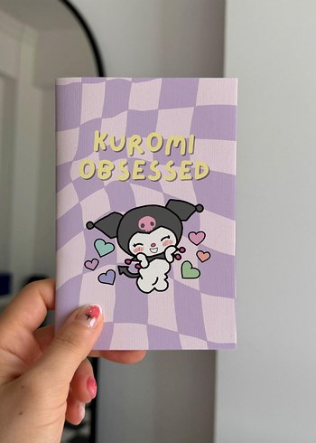 kuromi çizgisiz mini defter