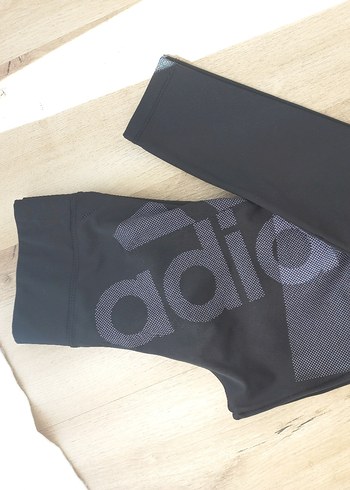 xs Beden Adidas Kadın Siyah Baskılı Spor Tayt