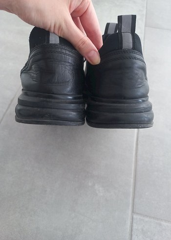 41 Beden siyah Renk Derimod Erkek Bağcıklı Deri Siyah Sneaker