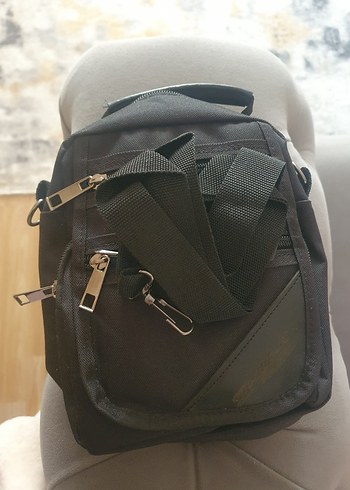 Siyah Fermuarlı Erkek Omuz Çantası - Görsel 3