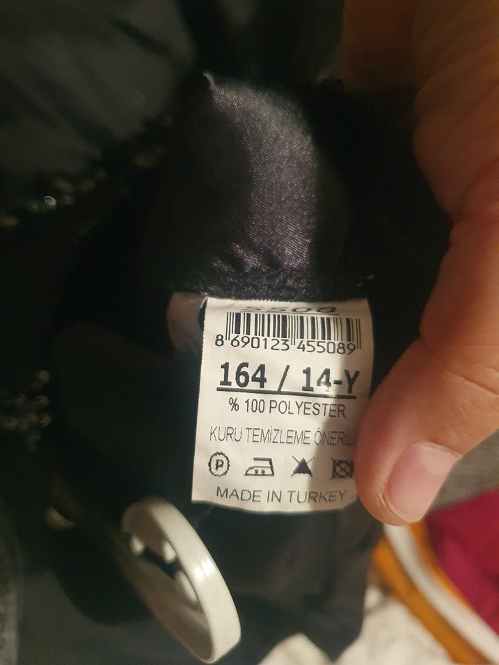 Boncuk İşlemeli Siyah Uzun Abiye Elbise - Görsel 3