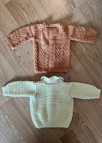 İki adet bebek örgü ceket unisex - Görsel 4