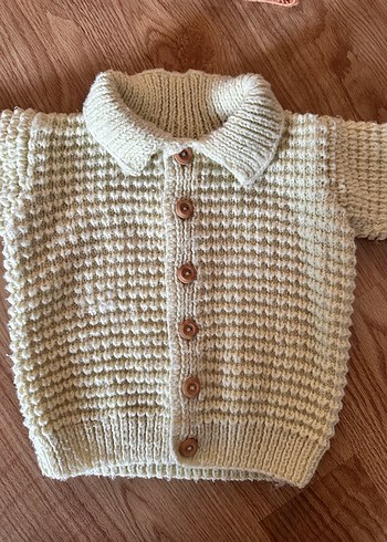 İki adet bebek örgü ceket unisex - Görsel 3