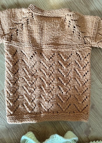 İki adet bebek örgü ceket unisex - Görsel 5