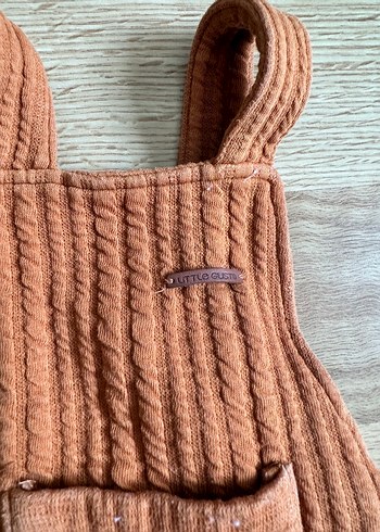 Little gusto Kahverengi Askılı Tulum 1-2 yaş - Görsel 3