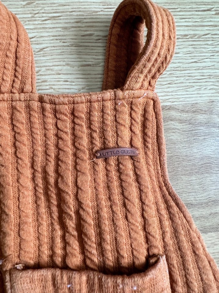 Little gusto Kahverengi Askılı Tulum 1-2 yaş - Görsel 3