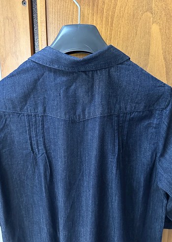 Mavi jeans salaş model kot elbise - Görsel 6