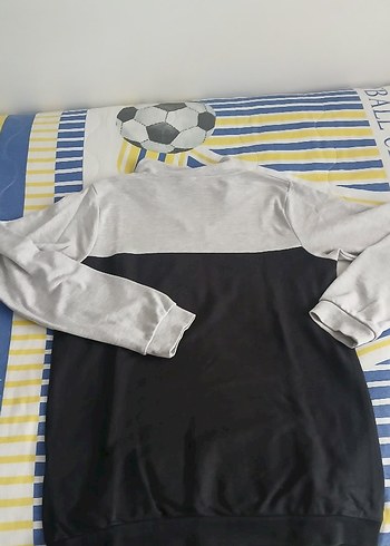 Erkek Çocuk Gri Fermuarlı Sweatshirt - Görsel 2