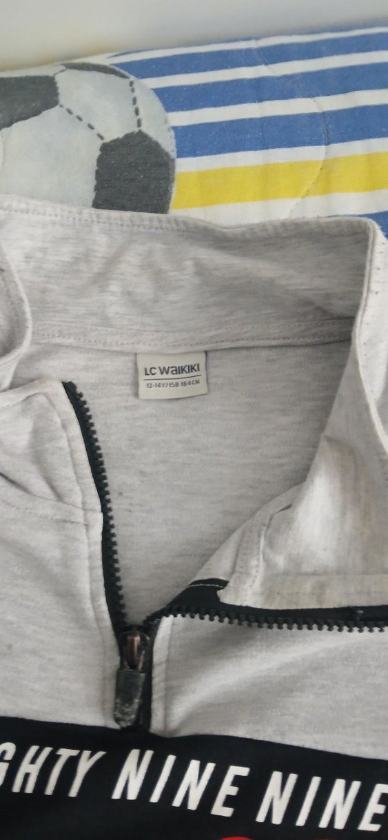 Erkek Çocuk Gri Fermuarlı Sweatshirt - Görsel 3